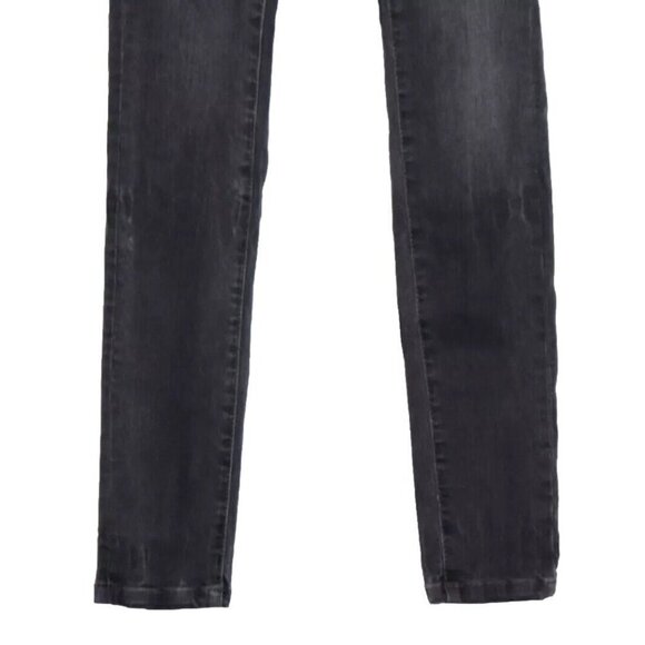 Philipp Plein Women's 25 Charcoal Black Slim Fit Denim Jagging Jeans Mid Rise - Picture 3 of 11